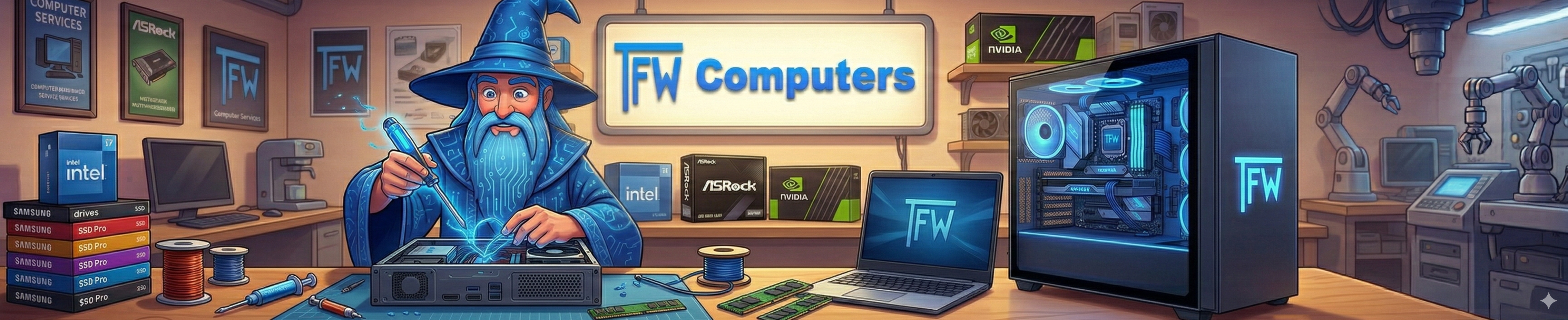 TFW Computers store wide view